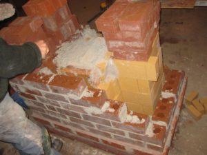 from the back of the firebox